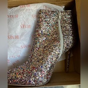 Dunes Glitter Heeled Boots